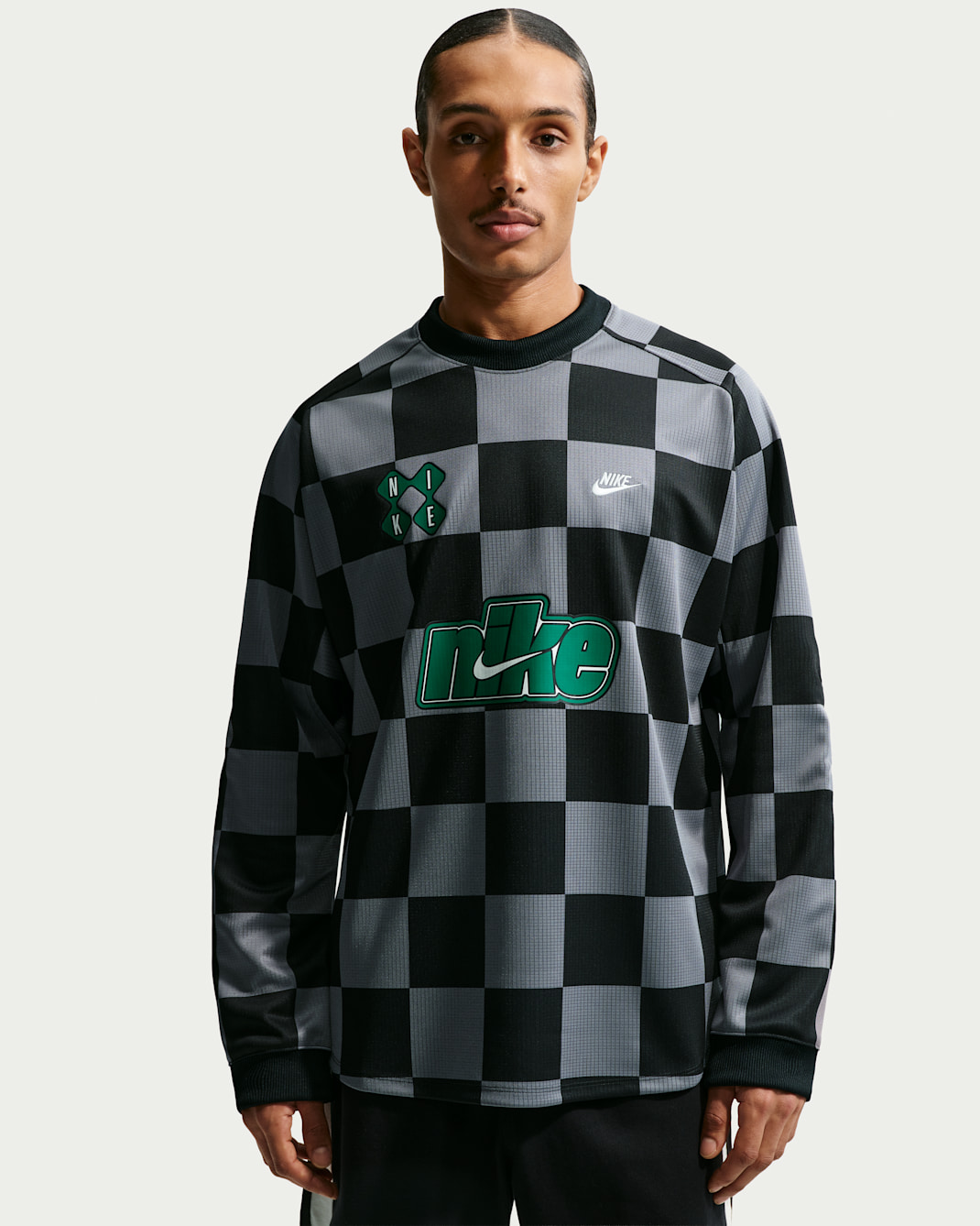 Nike Sportswear Club Men's Goalie Top - Smoke Grey/Black/Malachite