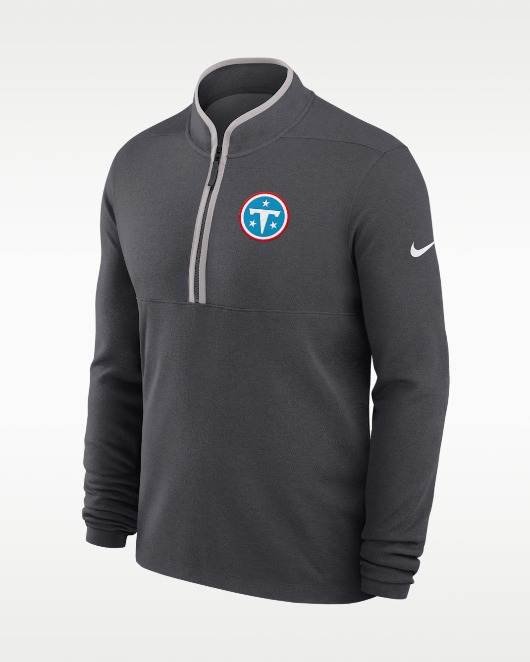 Tennessee Titans Primetime Victory Men's Nike Dri-FIT NFL 1/2-Zip Long-Sleeve Top - Anthracite