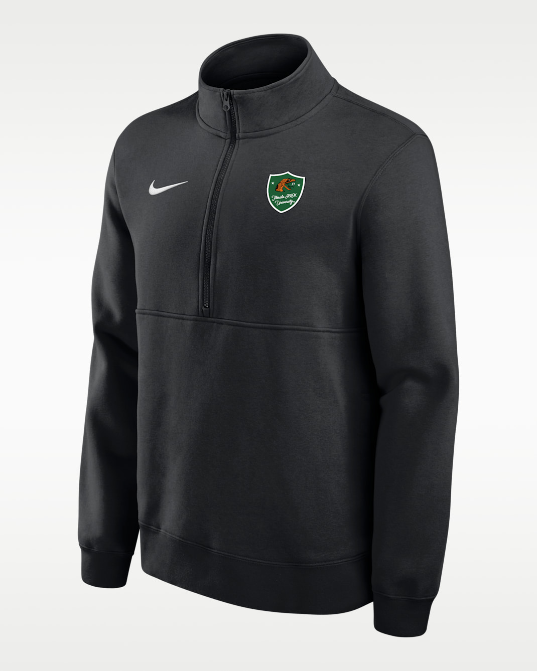 Nike College (Florida A&M University Men's Club Fleece 1/4-Zip Top - Black