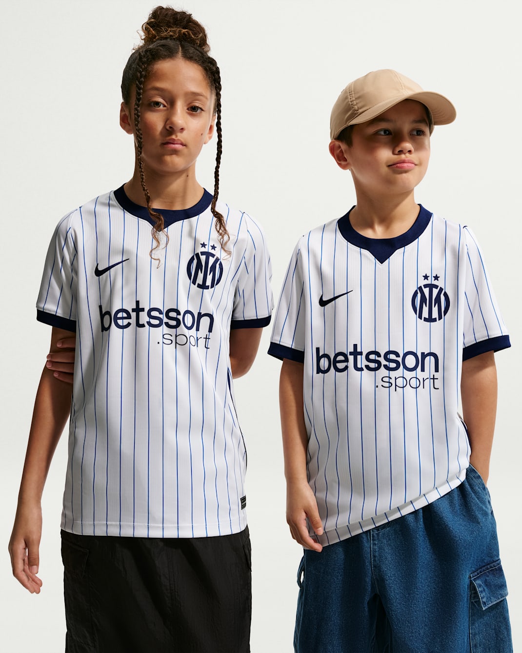 Maillot de foot Replica Nike Dri-FIT Inter Milan 2026/27 Stadium Extérieur pour ado - Blanc/Blue Void/Blue Void