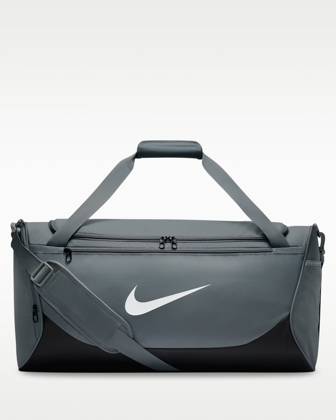 Nike Brasilia Training Duffel Bag (Medium, 60L) - Smoke Grey/Black/White