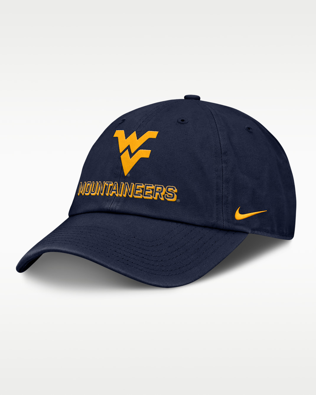 West Virginia On-Field Club Gameday Men's Nike College Adjustable Hat - Navy