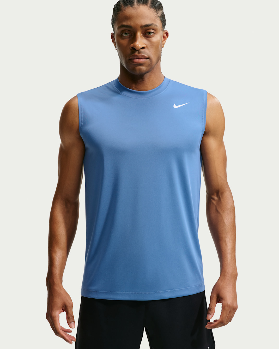 Nike Camiseta de entrenamiento sin mangas Dri-FIT - Hombre - Indigo Storm/Blanco