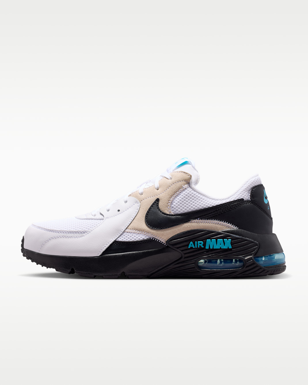 Nike Air Max Excee Men's Shoes - White/Black/Light Current Blue/Gamma Blue