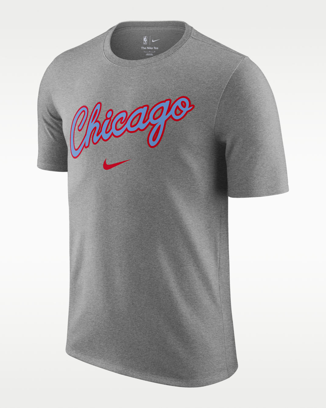 Playera Nike de la NBA para hombre Chicago Bulls Essential City Edition - Gris oscuro jaspeado