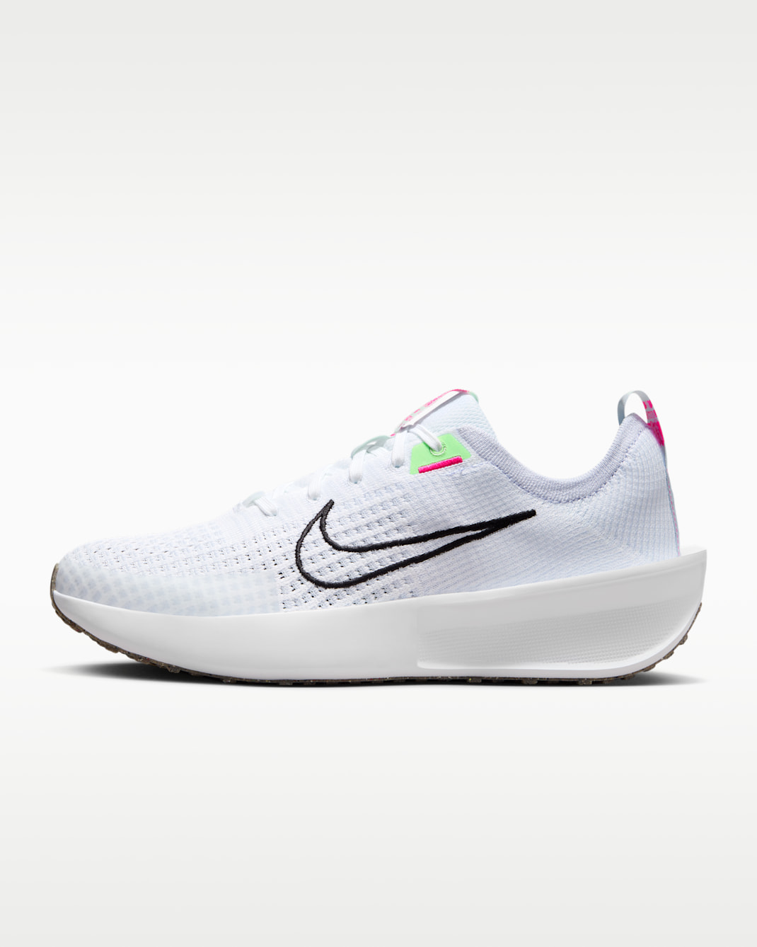 Nike Interact Run Women's Road Running Shoes - White/Football Grey/Vapour Green/Black