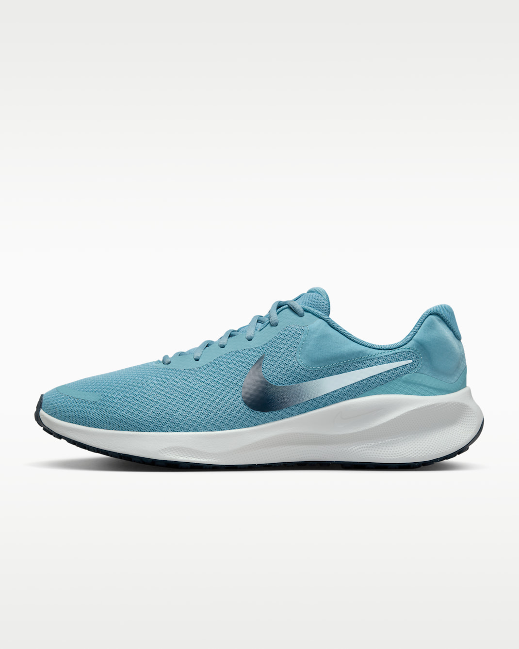 Nike Revolution 7 男款路跑鞋 - Denim Turquoise/Pure Platinum/Glacier Blue/Armory Navy