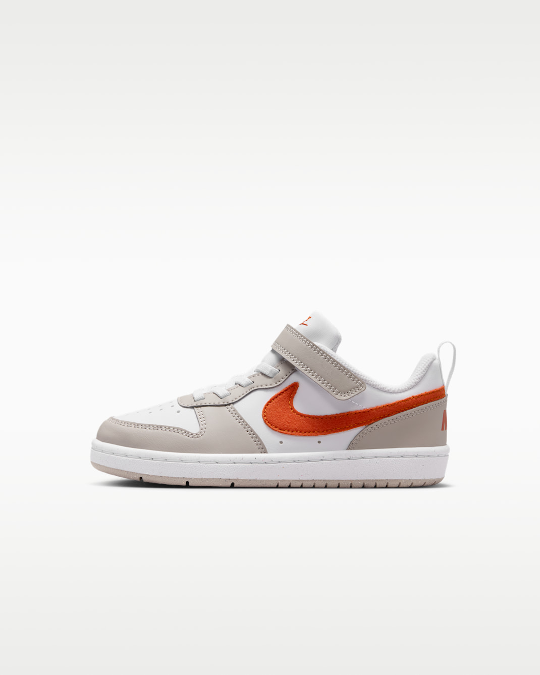 Nike Court Borough Low Essential+ Younger Kids' Shoes - White/Moon Particle/Rust Factor