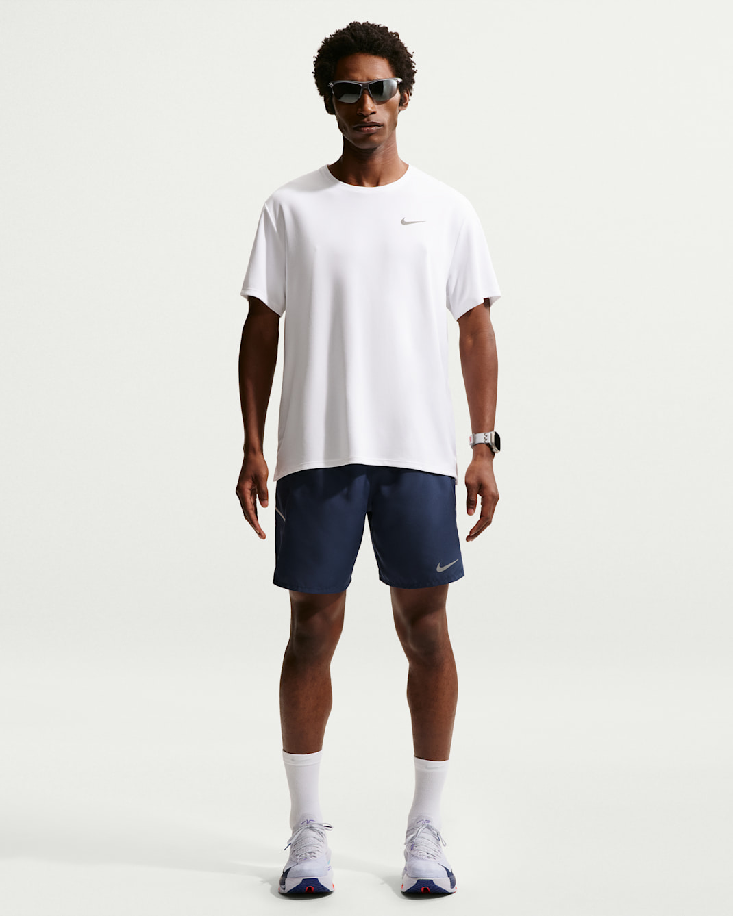 Shorts de correr Dri-FIT de 18 cm con forro de ropa interior Nike Miler para hombre - Azul marino medianoche/Azul marino medianoche