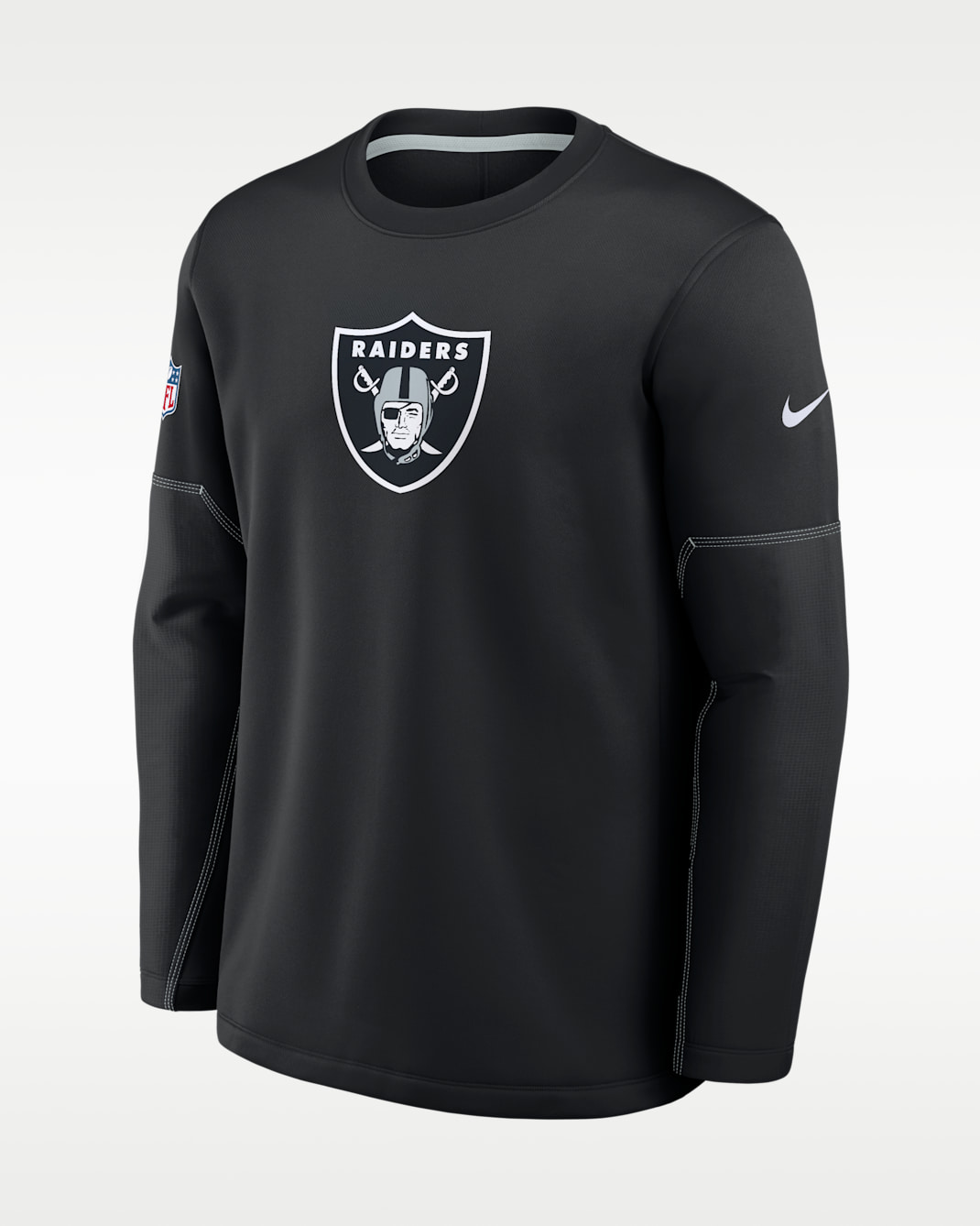 Las Vegas Raiders Sideline Coaches Men's Nike Therma-FIT NFL Long-Sleeve T-Shirt - Black