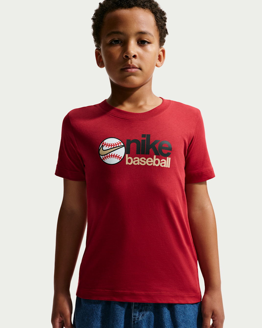 Playera de béisbol para niños talla grande Nike - Rojo duro