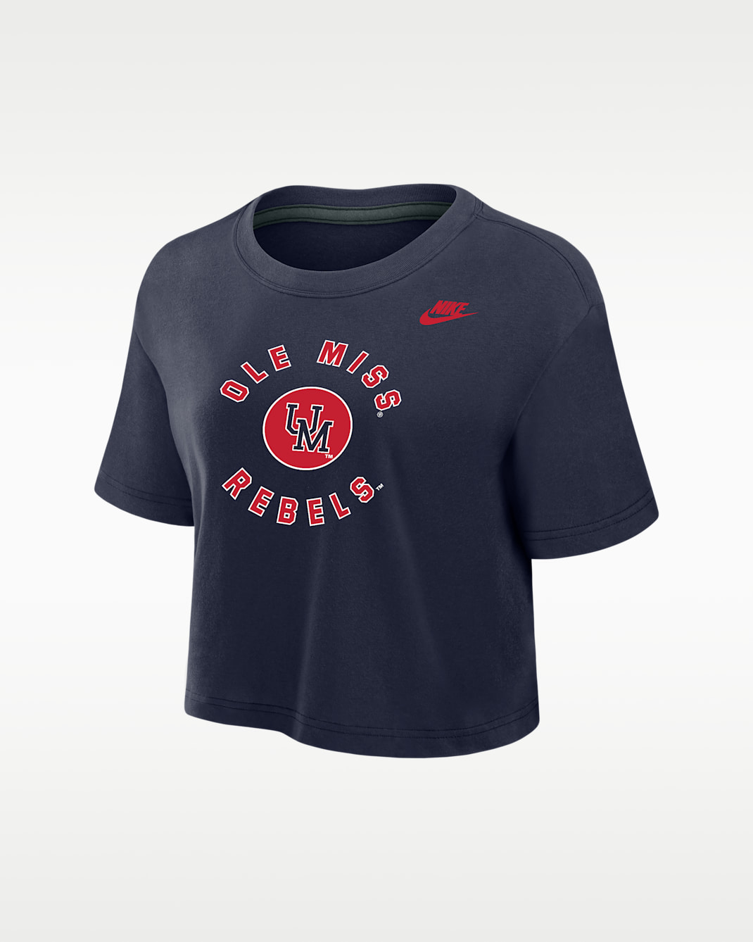 Ole Miss Rebels Women's Nike Dri-FIT Cropped T-Shirt - College Navy