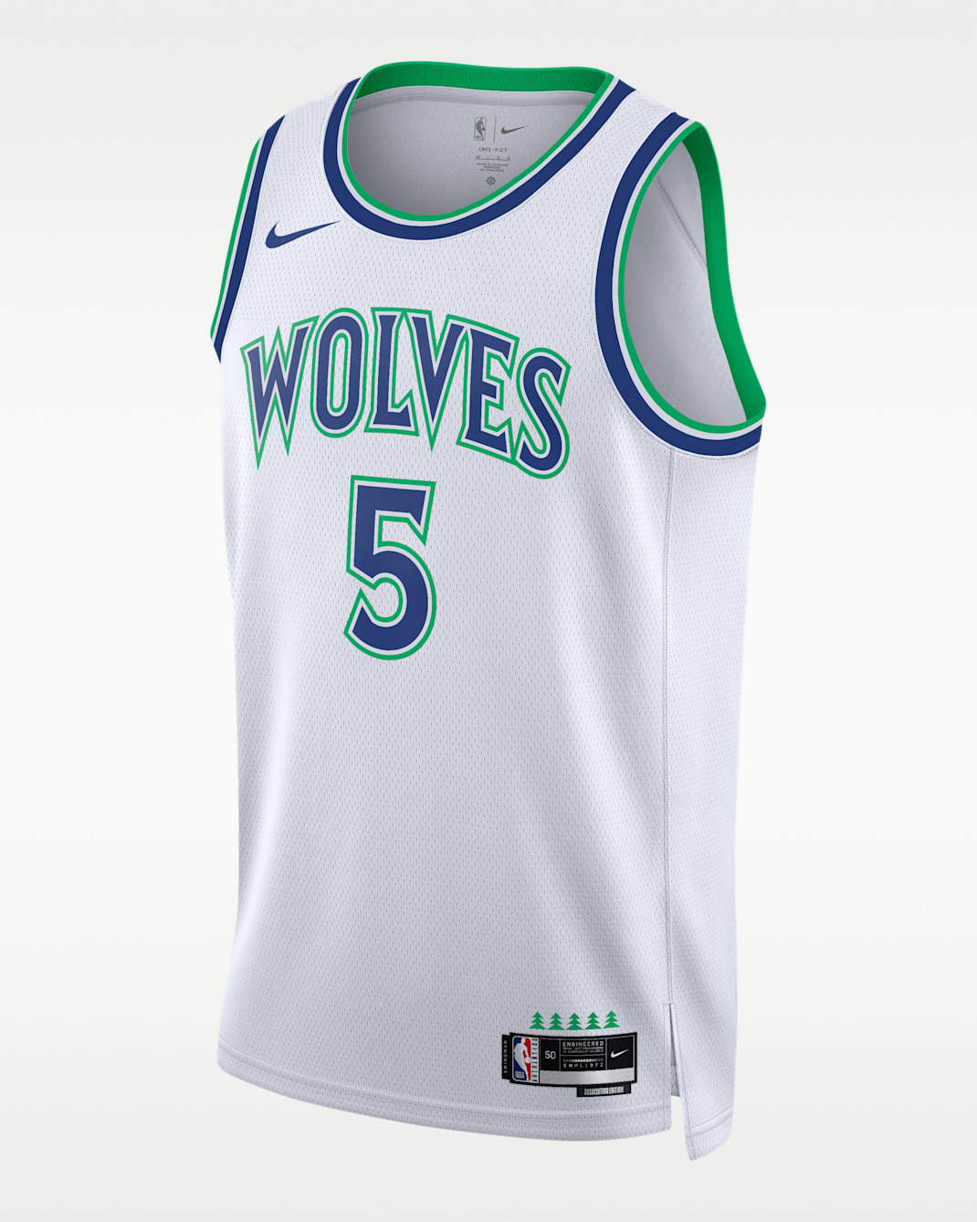 Jersey Nike Dri-FIT Swingman de la NBA para hombre Minnesota Timberwolves Association Edition - Blanco