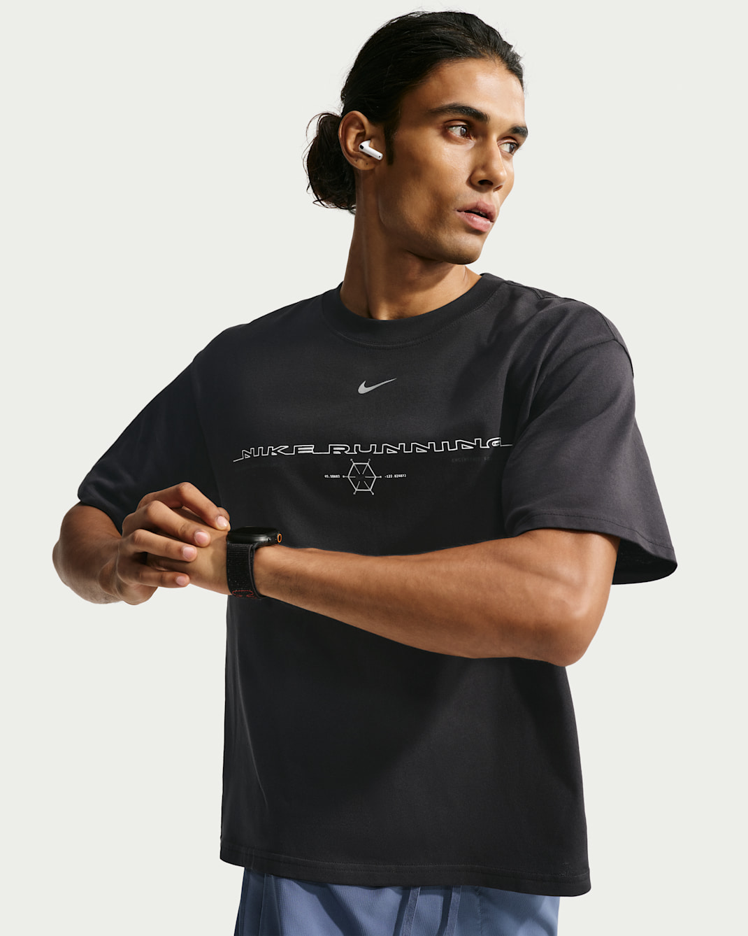 Playera de manga corta para hombre Nike - Negro/Plata reflejante