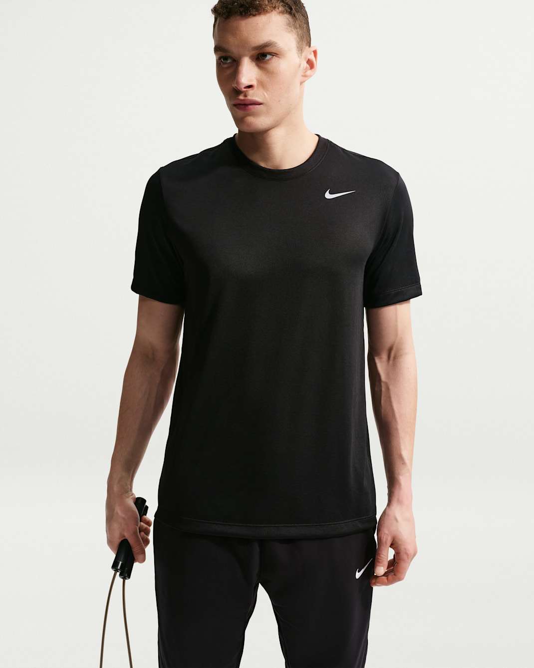 Nike Dri-FIT Legend Men's Fitness T-Shirt - Black/Matte Silver