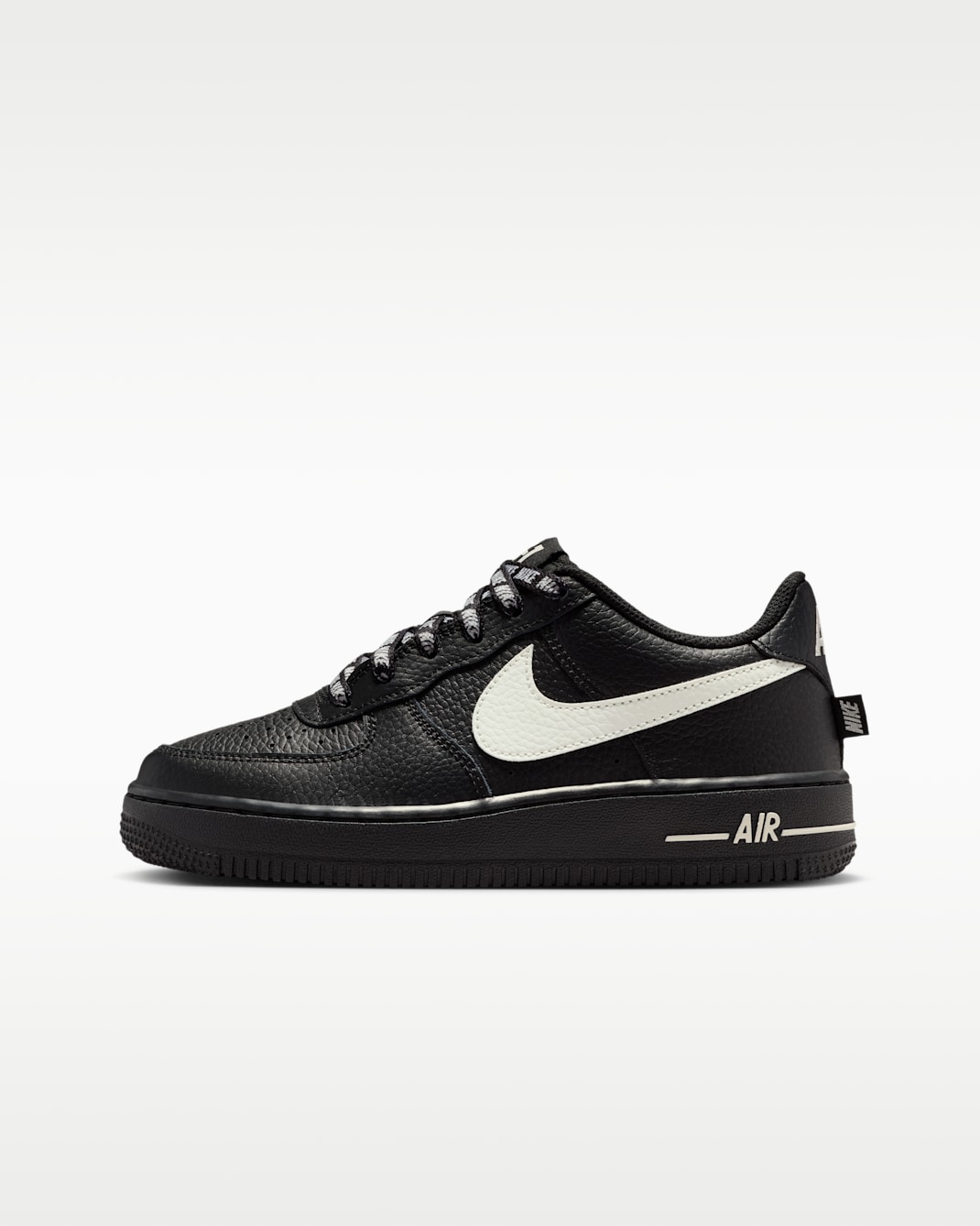 Nike Air Force 1 Low Big Kids' Shoes - Black/Sail