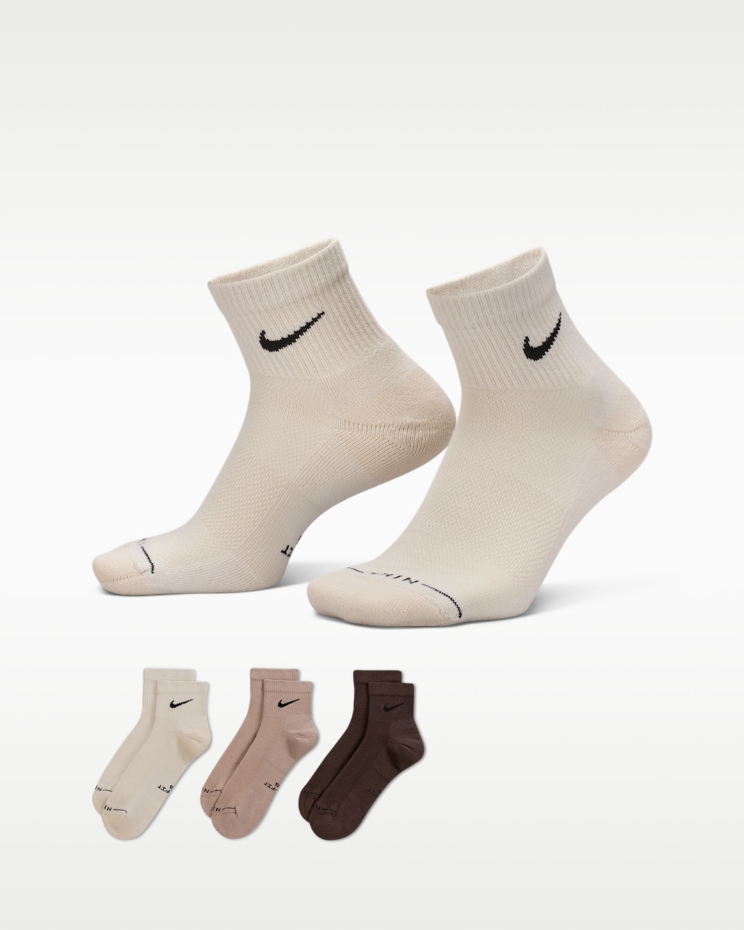 Calze alla caviglia Nike Everyday Elevated (3 paia) - Multicolore