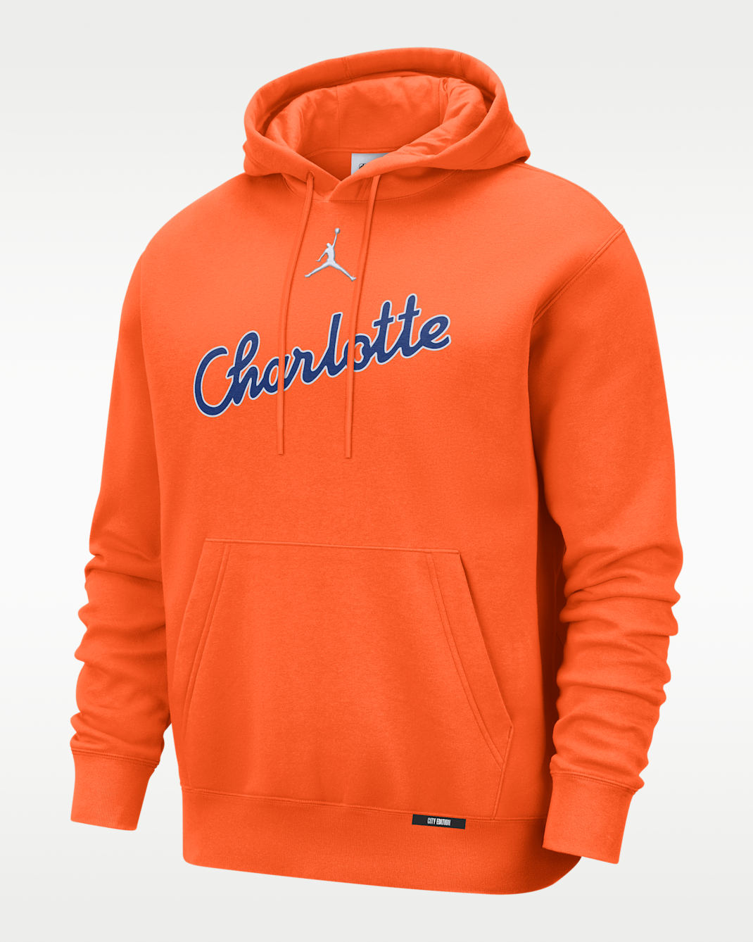 Sudadera con gorro sin cierre Nike Basketball Club para hombre Charlotte Hornets City Edition - Naranja brillante