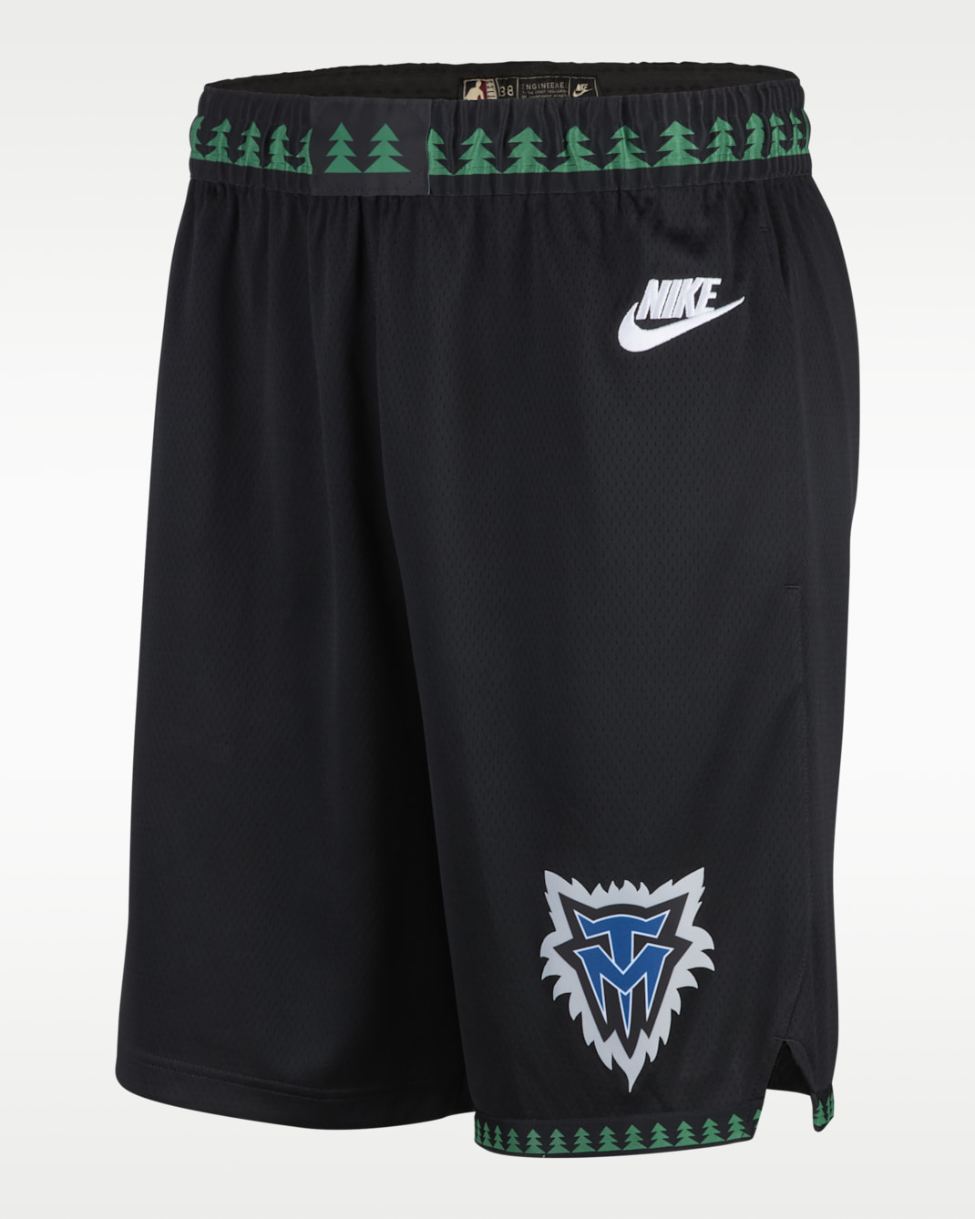 Męskie spodenki Nike Dri-FIT NBA Minnesota Timberwolves Swingman 2025/26 Hardwood Classics - Czerń/Biel