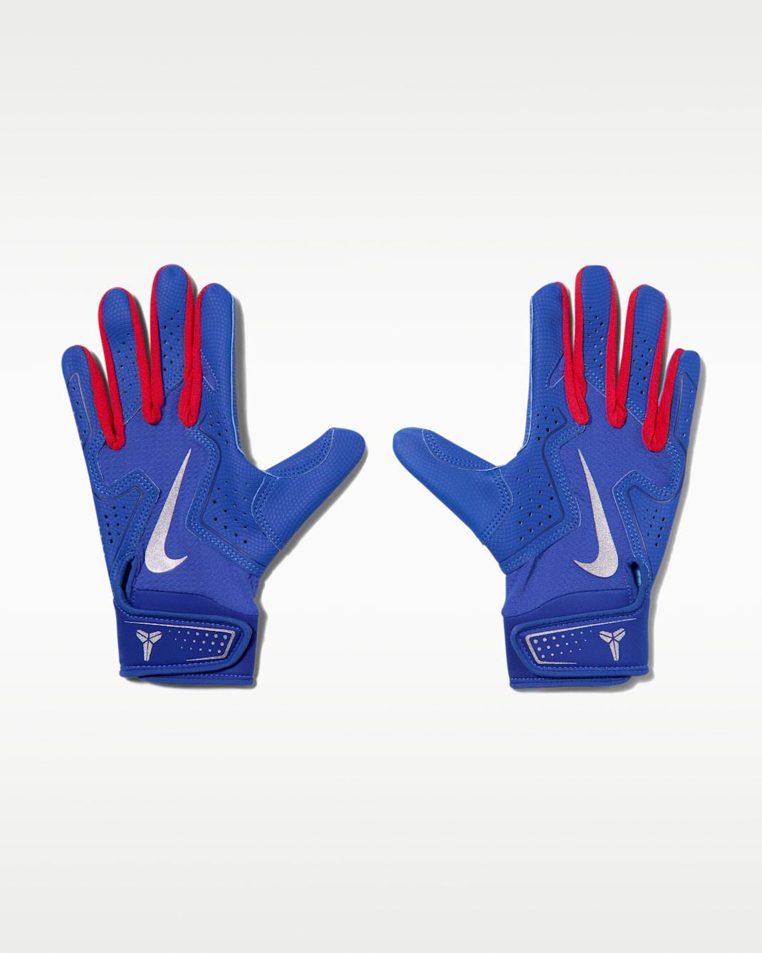 Kobe Alpha Big Kids' Baseball Batting Gloves - Hyper Royal/University Red/Metallic Silver