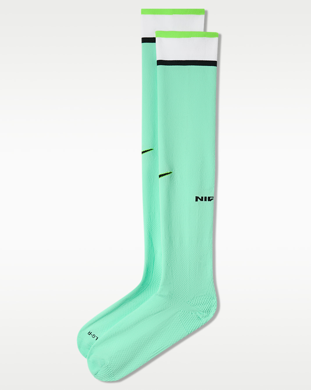 Chaussettes de foot montantes Nike Dri-FIT ADV Nigeria VaporFast Extérieur - Green Glow/Noir