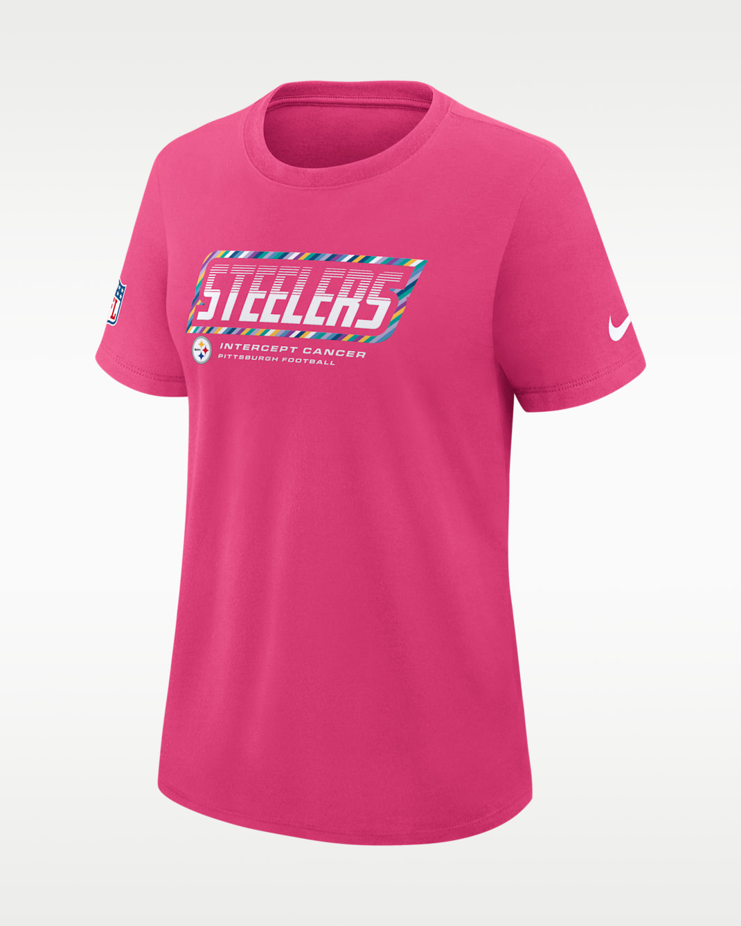 Pittsburgh Steelers Crucial Catch Women's Nike Dri-FIT NFL T-Shirt - Pink