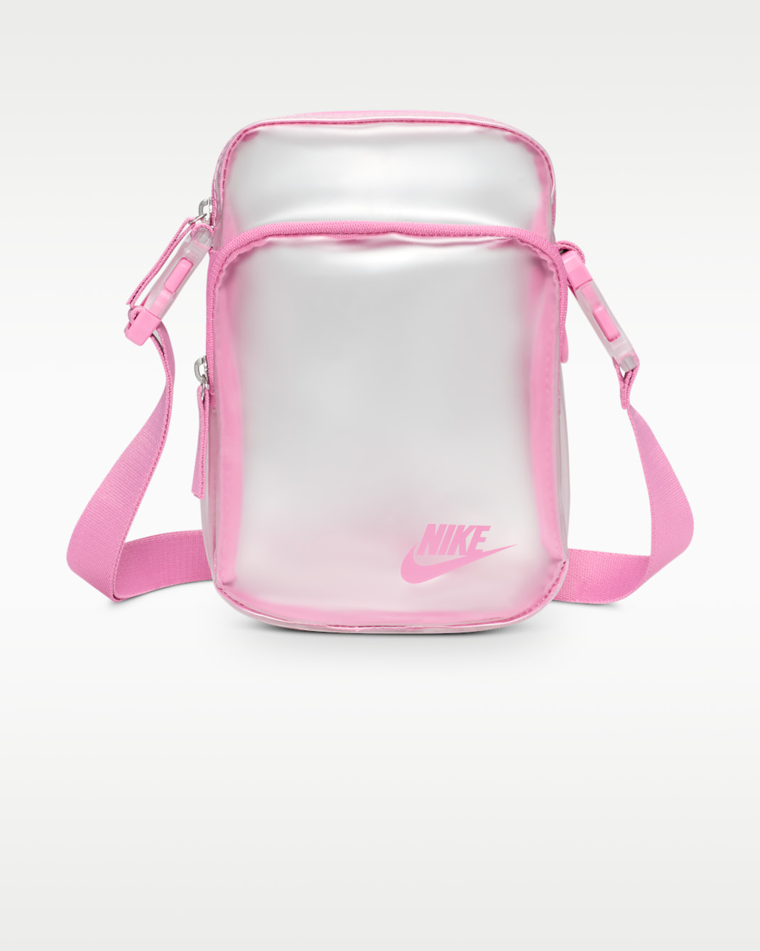 Bolsa bandolera (4 L) Nike Heritage Crystal - Transparente/Flamenco mágico/Flamenco mágico