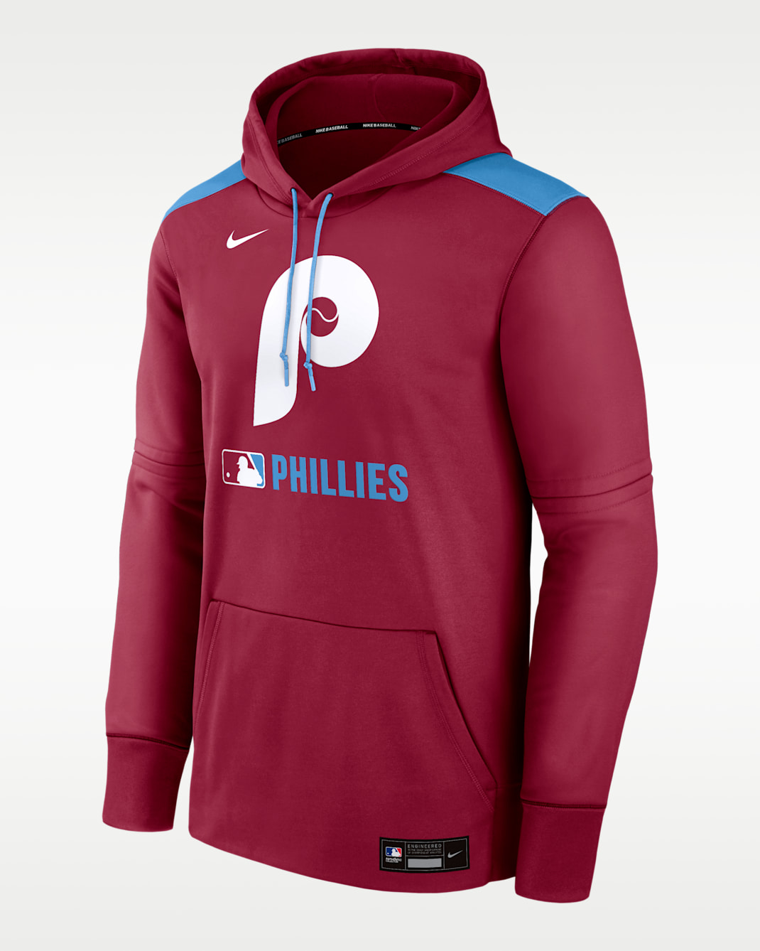 Sudadera con gorro sin cierre Nike Therma de la MLB para hombre Philadelphia Phillies Authentic Collection - Castaña