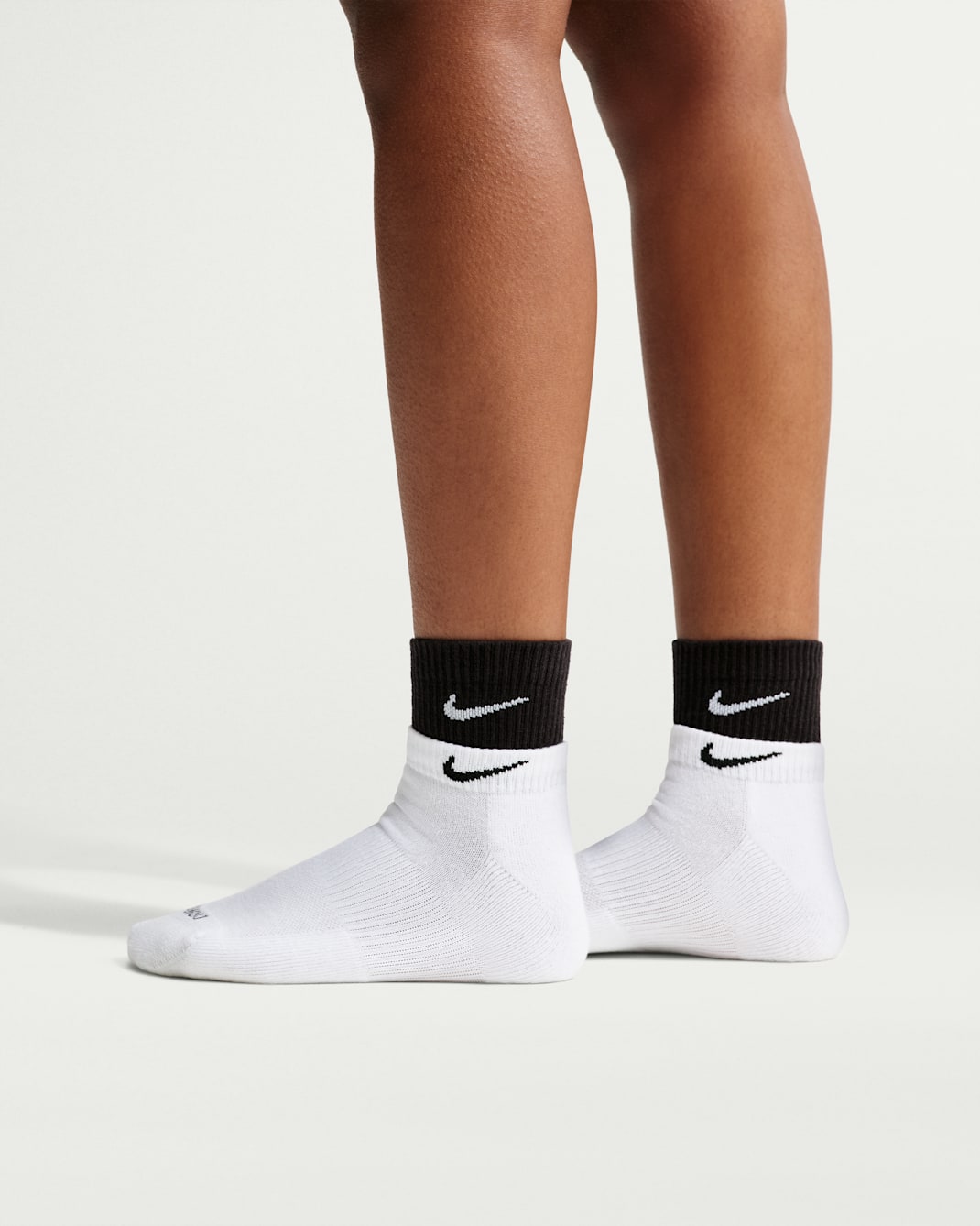 Nike Everyday Plus Cushioned Training Ankle Socks - White/White/Black
