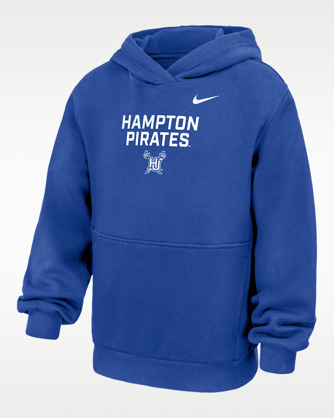 Nike College (Hampton University) Big Kids' Club Fleece Pullover Hoodie - Game Royal