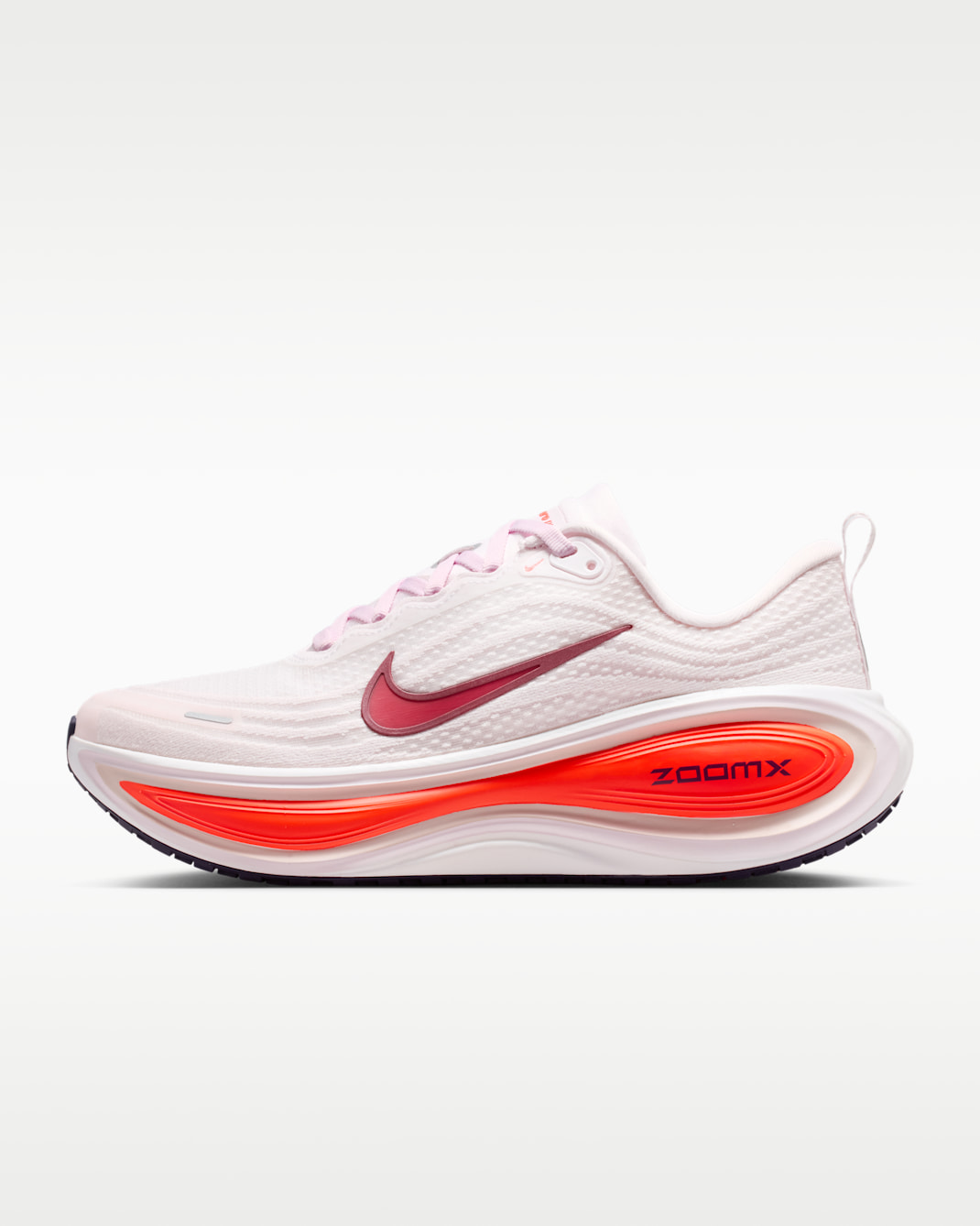 Nike Vomero Plus Women's Road Running Shoes - Pearl Pink/Silt Red/Bright Crimson/Team Crimson
