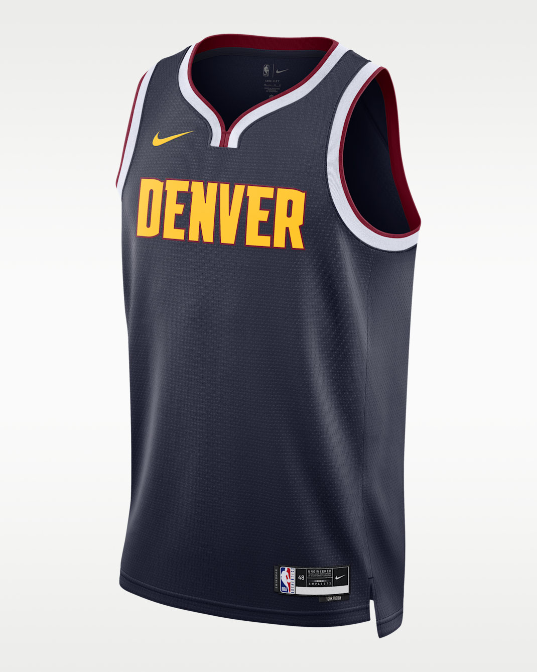 Denver Nuggets Icon Edition Men's Nike Dri-FIT NBA Swingman Jersey - College Navy/Amarillo