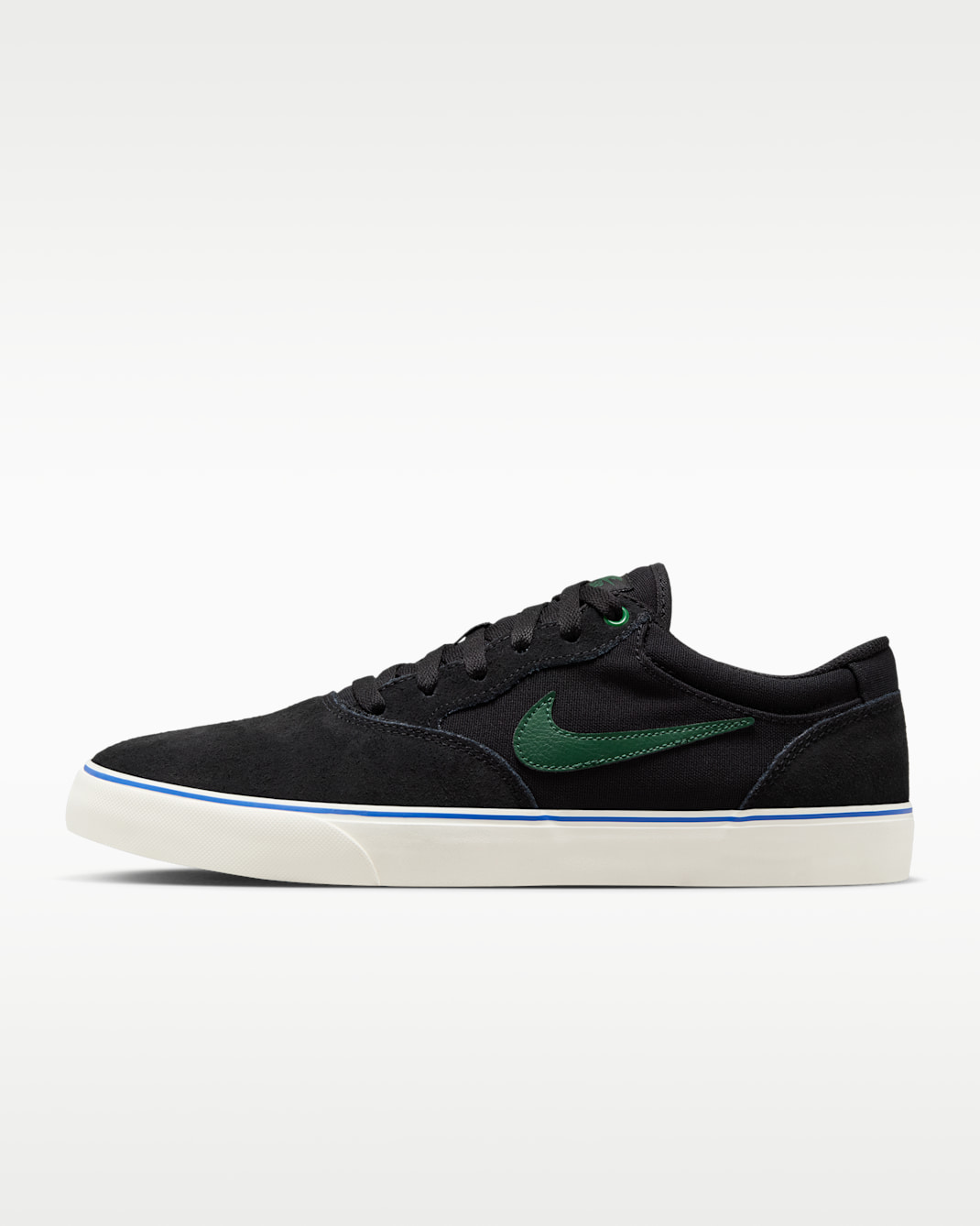 Nike SB Chron 2 Skate Shoe - Black/Sail/Racer Blue/Fir