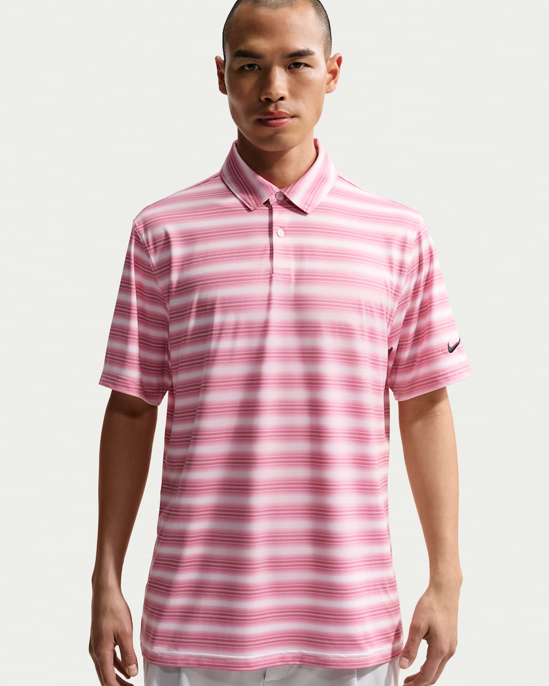 Polo Dri-FIT para hombre Nike Velocity - Espuma rosa/Espuma rosa/Negro