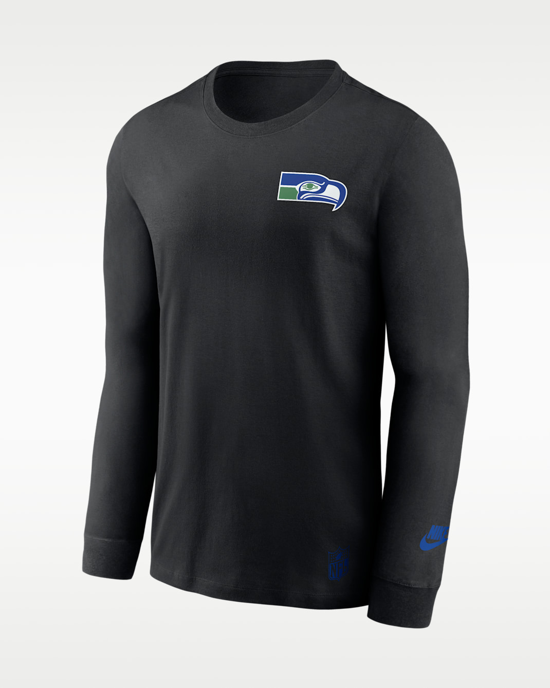Playera de manga larga Nike Dri-FIT de la NFL para hombre Seattle Seahawks Double Rewind - Negro