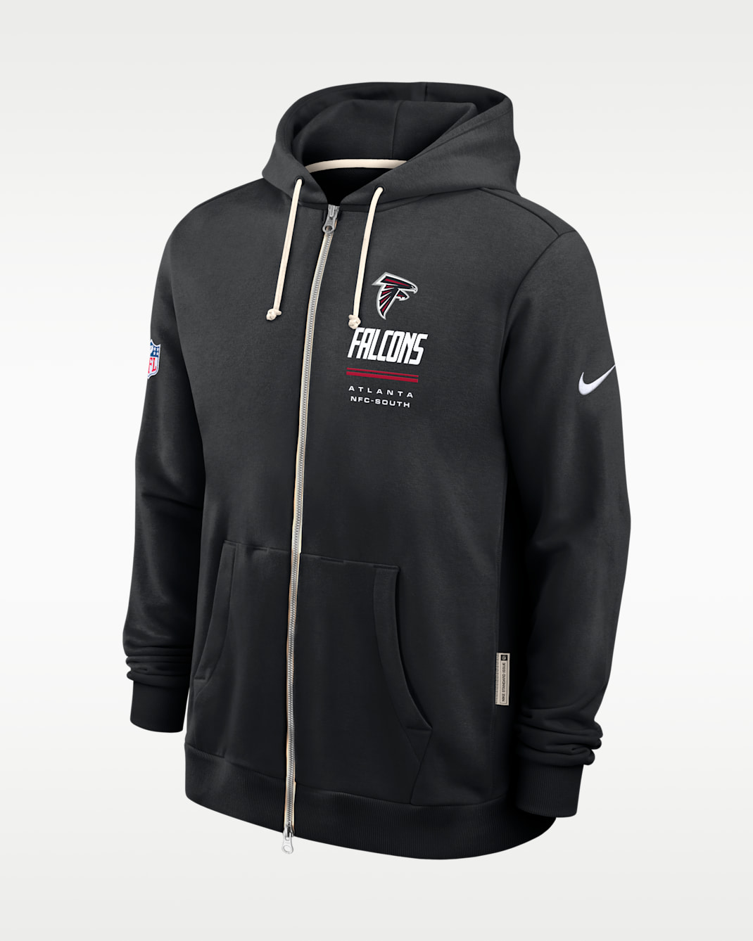 Atlanta Falcons Sideline Standard Issue Men's Nike Dri-FIT NFL Full-Zip Hoodie - Black