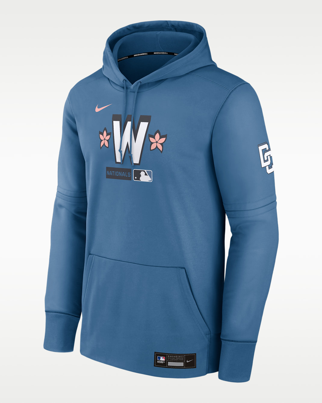 Washington Nationals Authentic Collection City Connect Men's Nike Therma MLB Pullover Hoodie - Navy