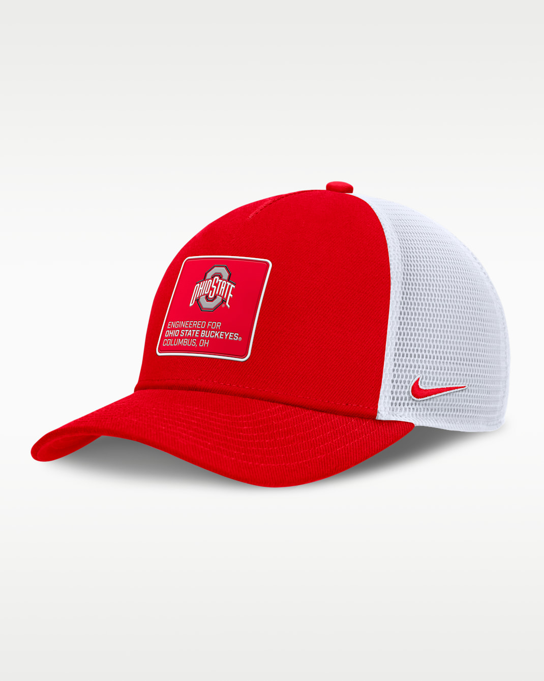 Ohio State On-Field Rise Engineered Men's Nike College Trucker Adjustable Hat - Scarlet