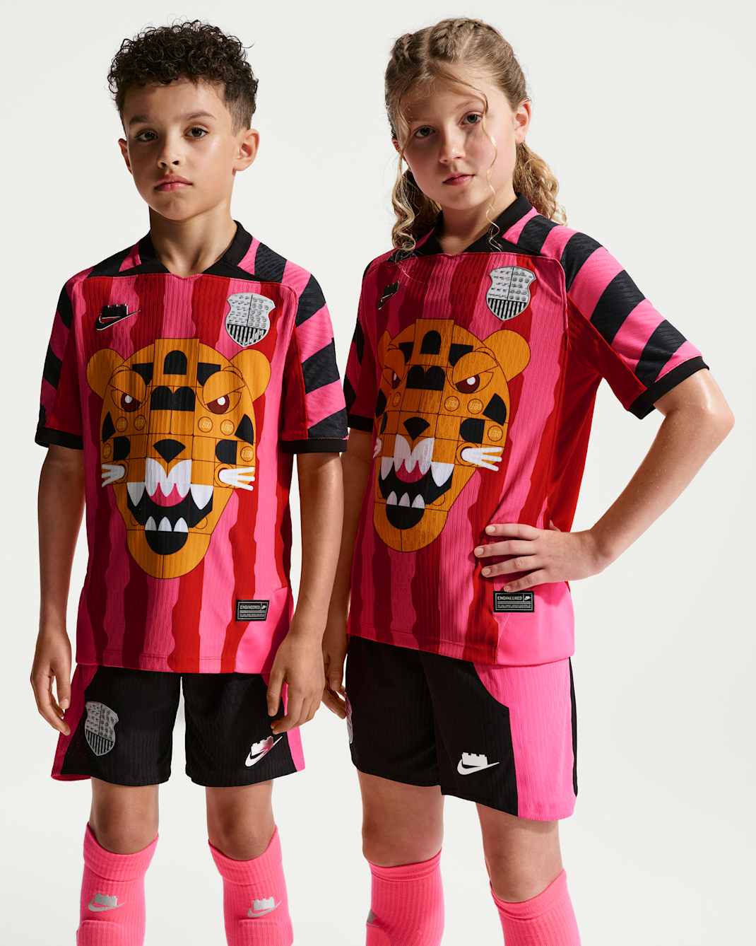 Nike x LEGO® Collection Older Kids' Aero-FIT Football Shirt - Hyper Pink/Rush Red/Black