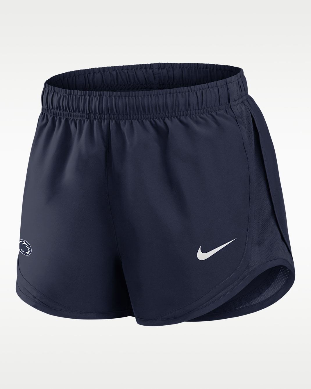 Shorts universitarios Nike Dri-FIT para mujer Penn State Tempo - Azul marino universitario