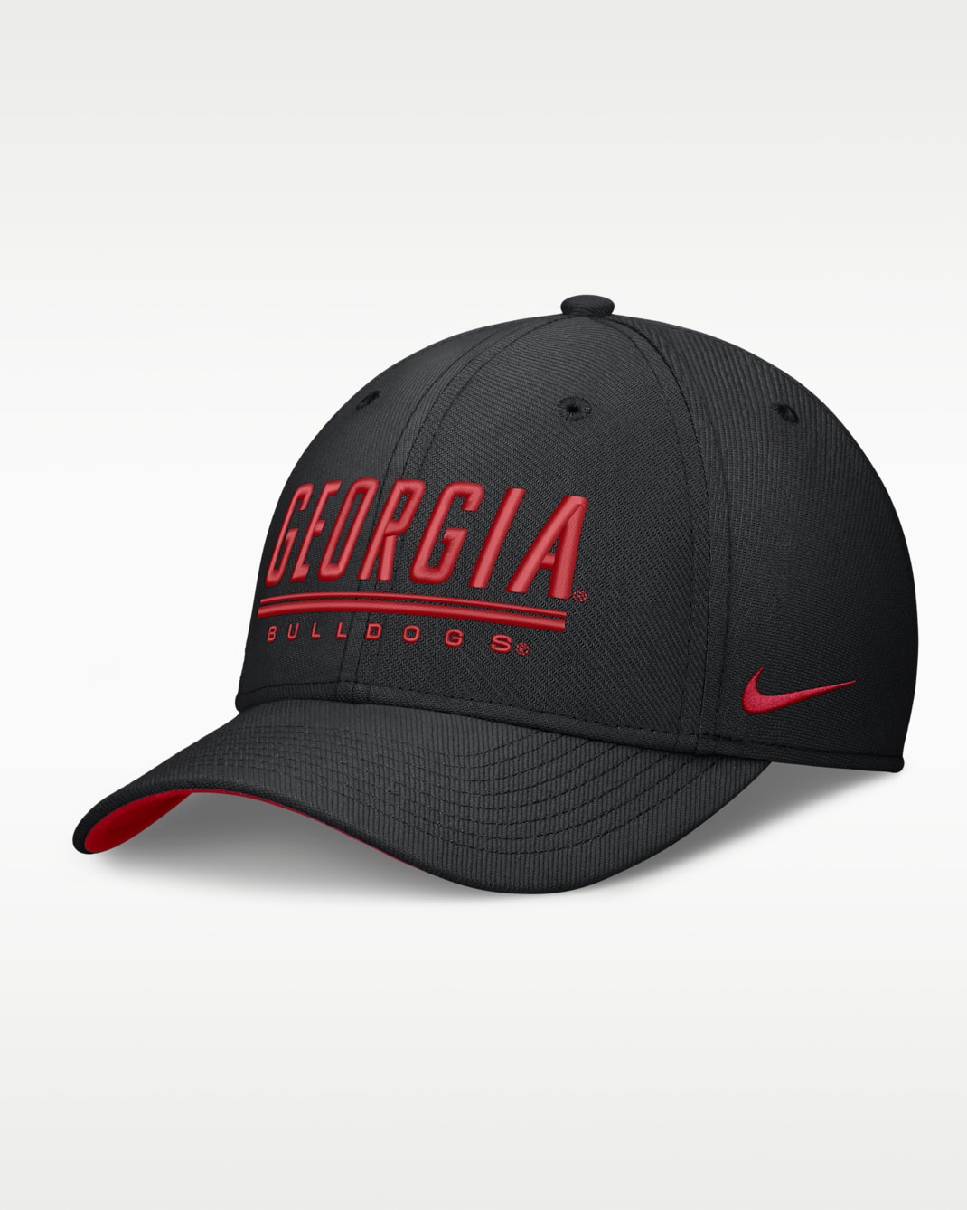 Georgia Sideline Rise Men's Nike Dri-FIT College Hat - Black/University Red