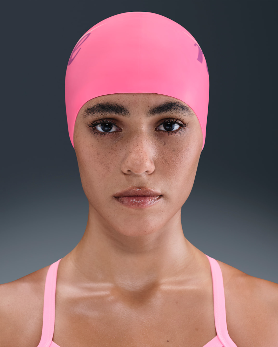 Nike Swim Silicone Cap - Pink Glow/Bright Violet/White/White