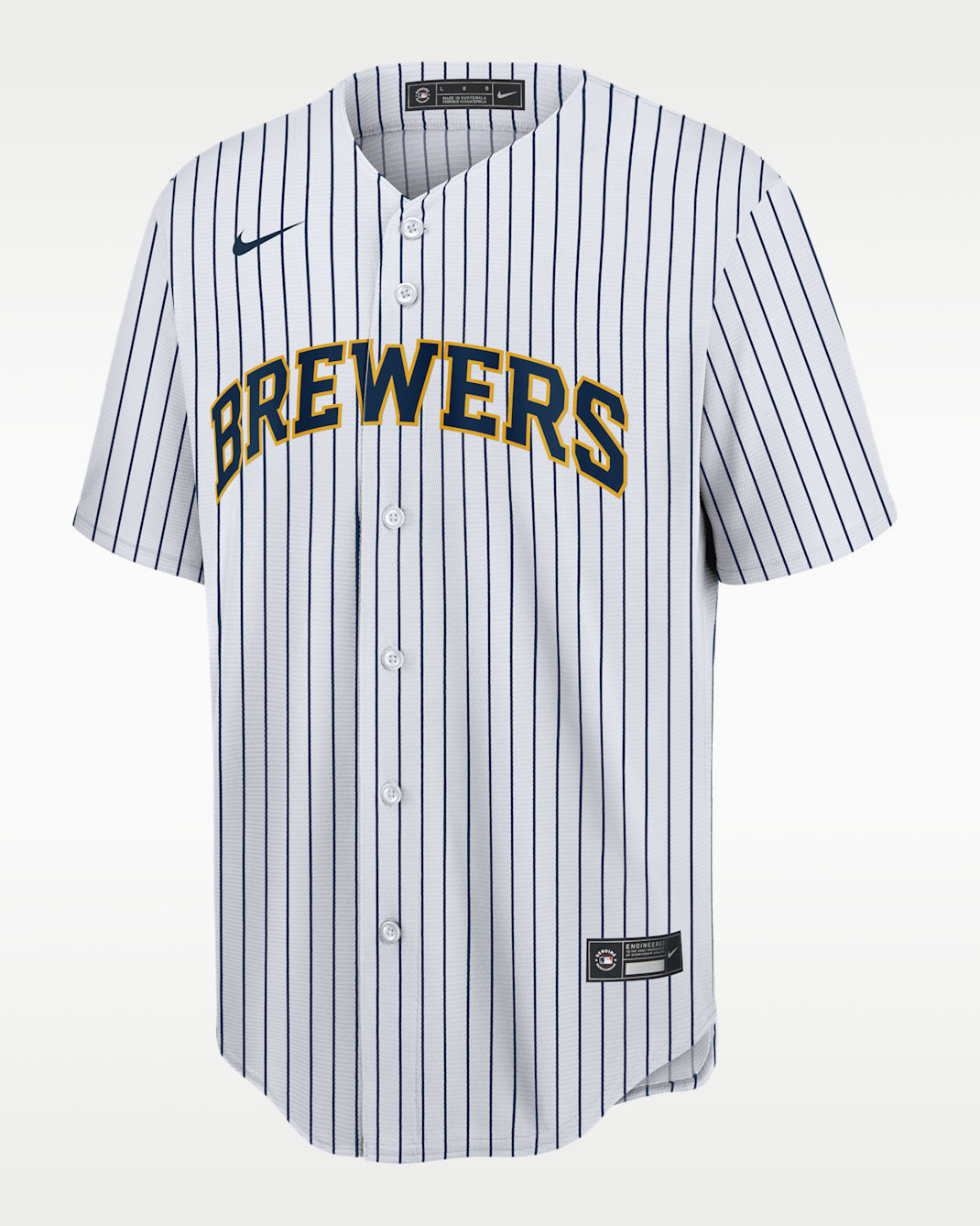 MLB Milwaukee Brewers (Christian Yelich) Men's Replica Baseball Jersey - White/Navy