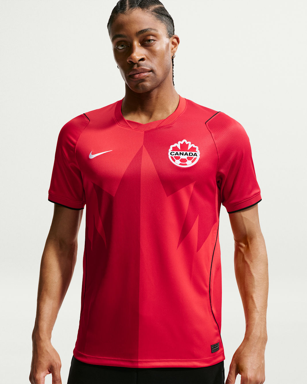 Jersey de futbol Nike Dri-FIT de Canadá local Stadium para hombre - Rojo universitario