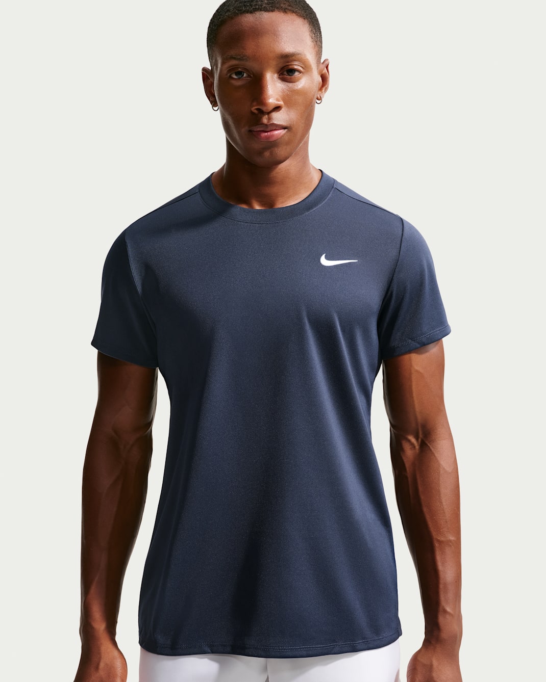 NikeCourt Victory Men's Dri-FIT Tennis Top - Obsidian/White