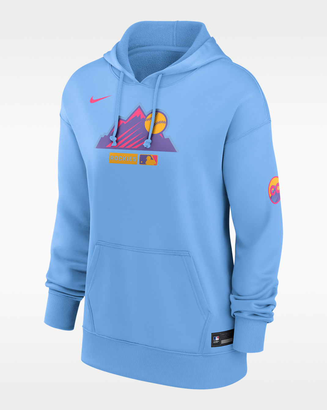Colorado Rockies Authentic Collection City Connect Women's Nike Therma MLB Pullover Hoodie - Cobalt