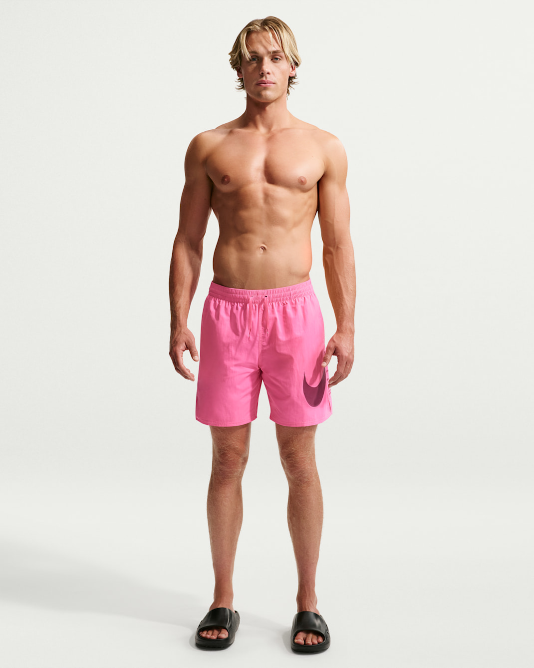 Nike Swim Breaker 18 cm-es, teljesen bélelt férfi rövidnadrág röplabdához - Pink Glow/Pink Glow/Sweet Beet/Pink Glow