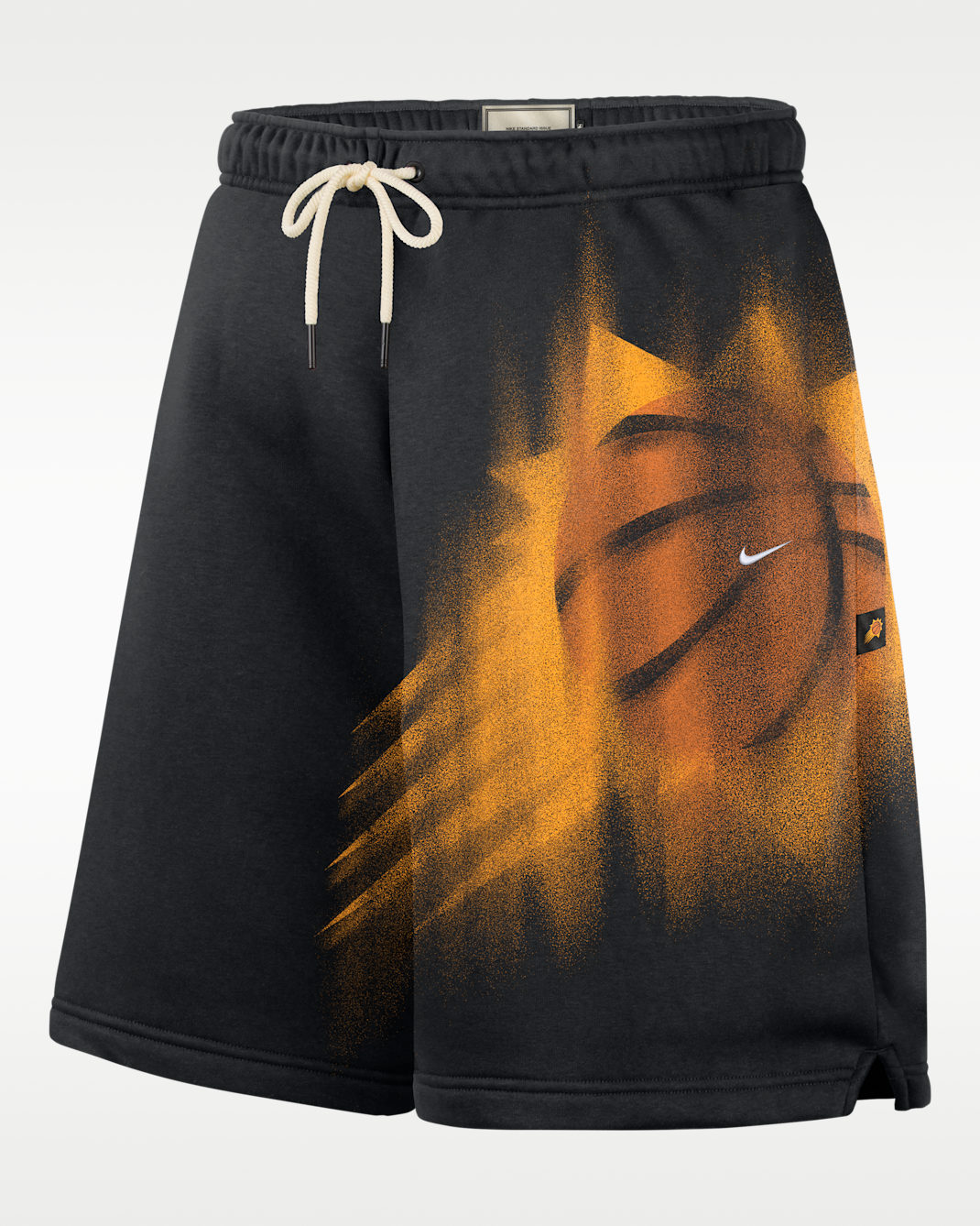 Phoenix Suns Standard Issue Men's Fleece Basketball Shorts - Black/White