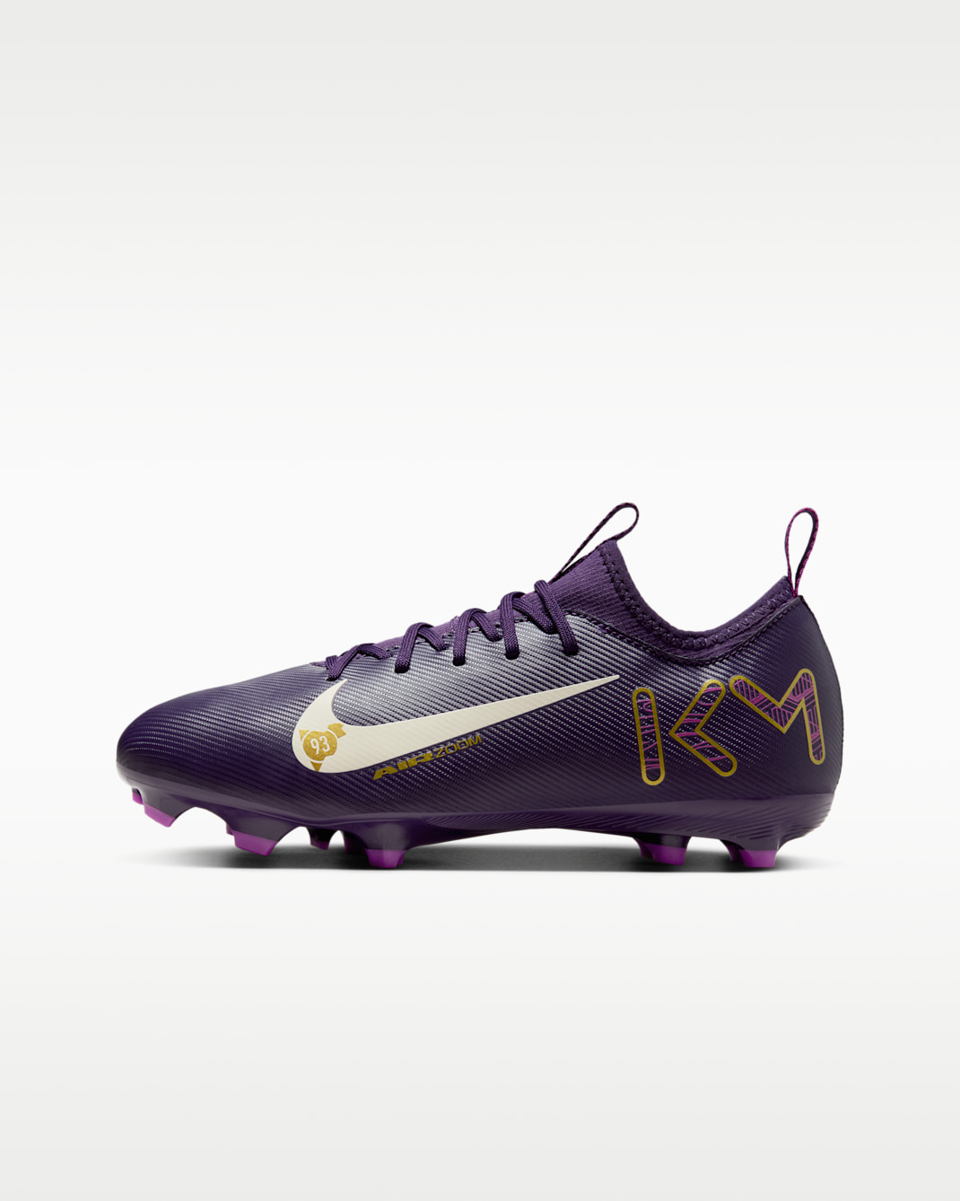 Nike Jr. Mercurial Vapor 16 Academy "Kylian Mbappé" 大童多種場地低筒足球釘鞋 - Grand Purple/Pale Ivory