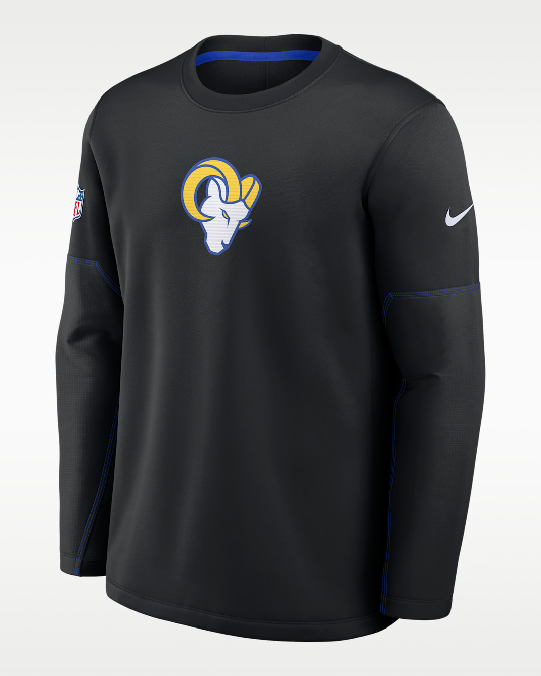 Los Angeles Rams Sideline Coaches Men's Nike Therma-FIT NFL Long-Sleeve T-Shirt - Black